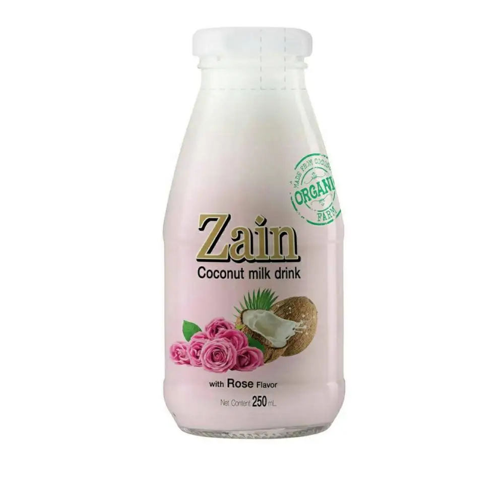 Zain Smoothie Rose Coconut milk  drink with nata decoco Shake  Sterilized Juice Products type and Flavored Processing type