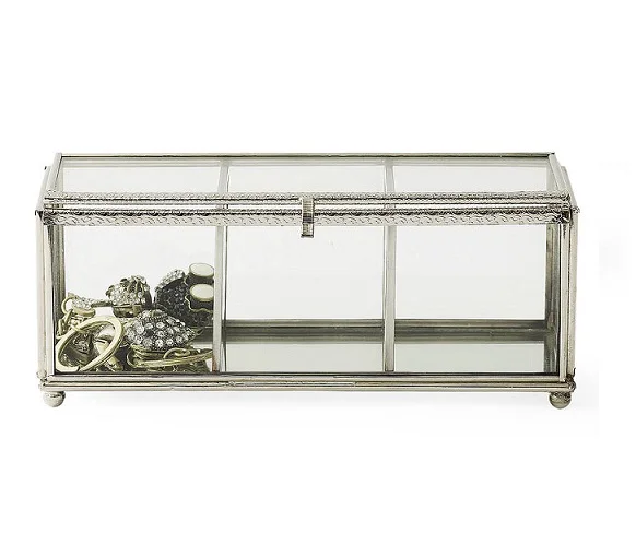 Brass and Glass Box With Dividers