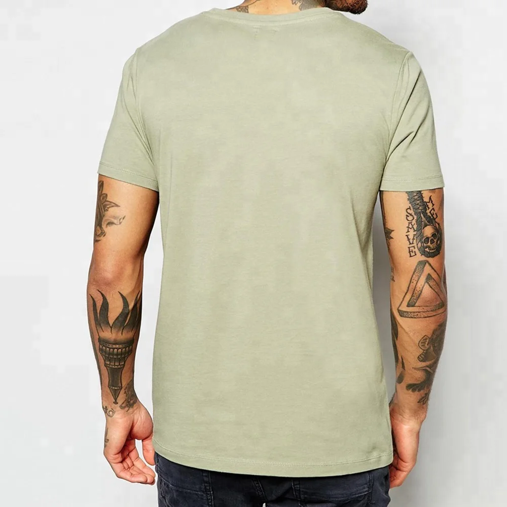 Factory wholesales comfortable crew neck regular fit short sleeve olive color mens essential t shirt for men clothing Bangladesh