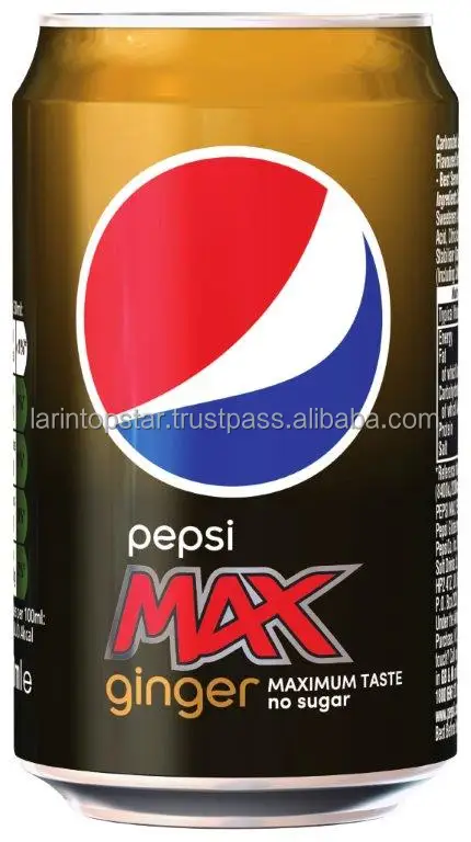 Pepsi Max Ginger Can 330ml Carbonated Drink / Canned Soft Drink