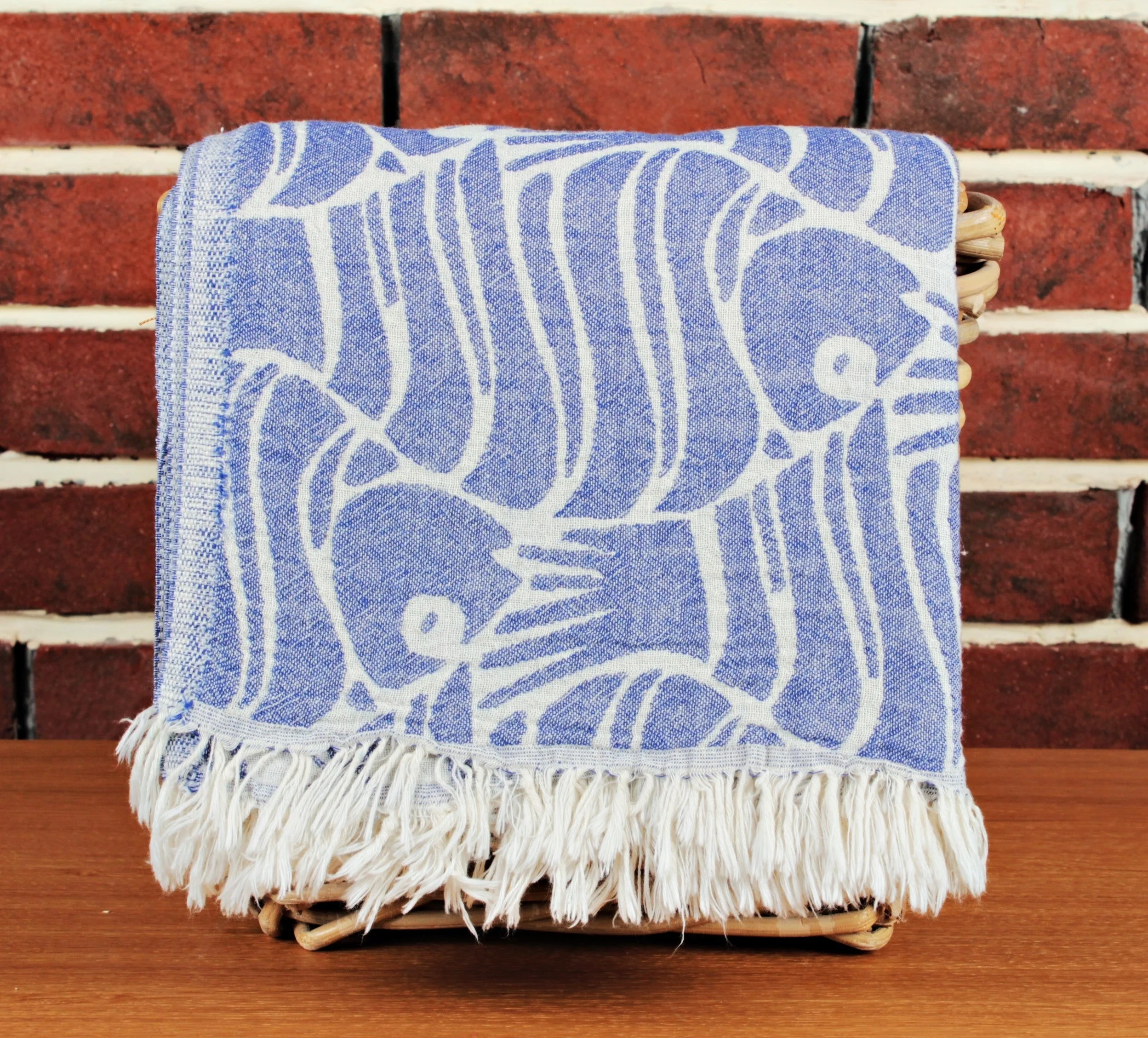 High Quality Best Price Turkish Cotton Custom Fish Pattern Peshtemal Beach Fouta Turkish Towel