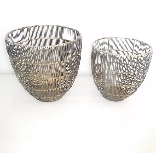 Round iron Fruit Basket with Lid