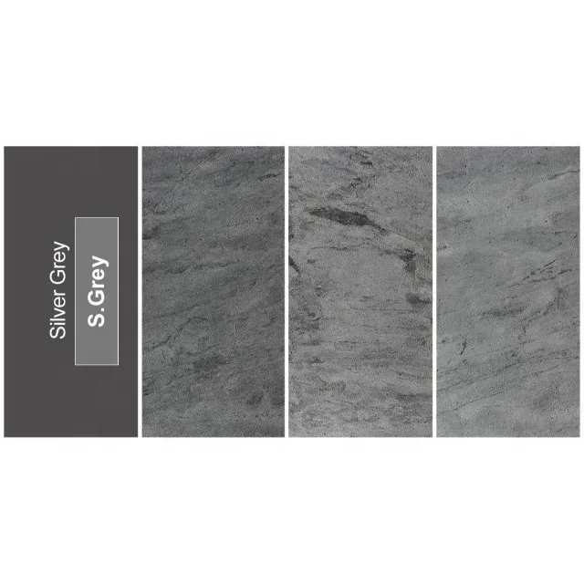 Thin Flexible Veneer Sheet Grey Silver Slate Stone 100% Natural Stone Natural Split Thin Slab IN;27243 5 Years Export Modern TSF