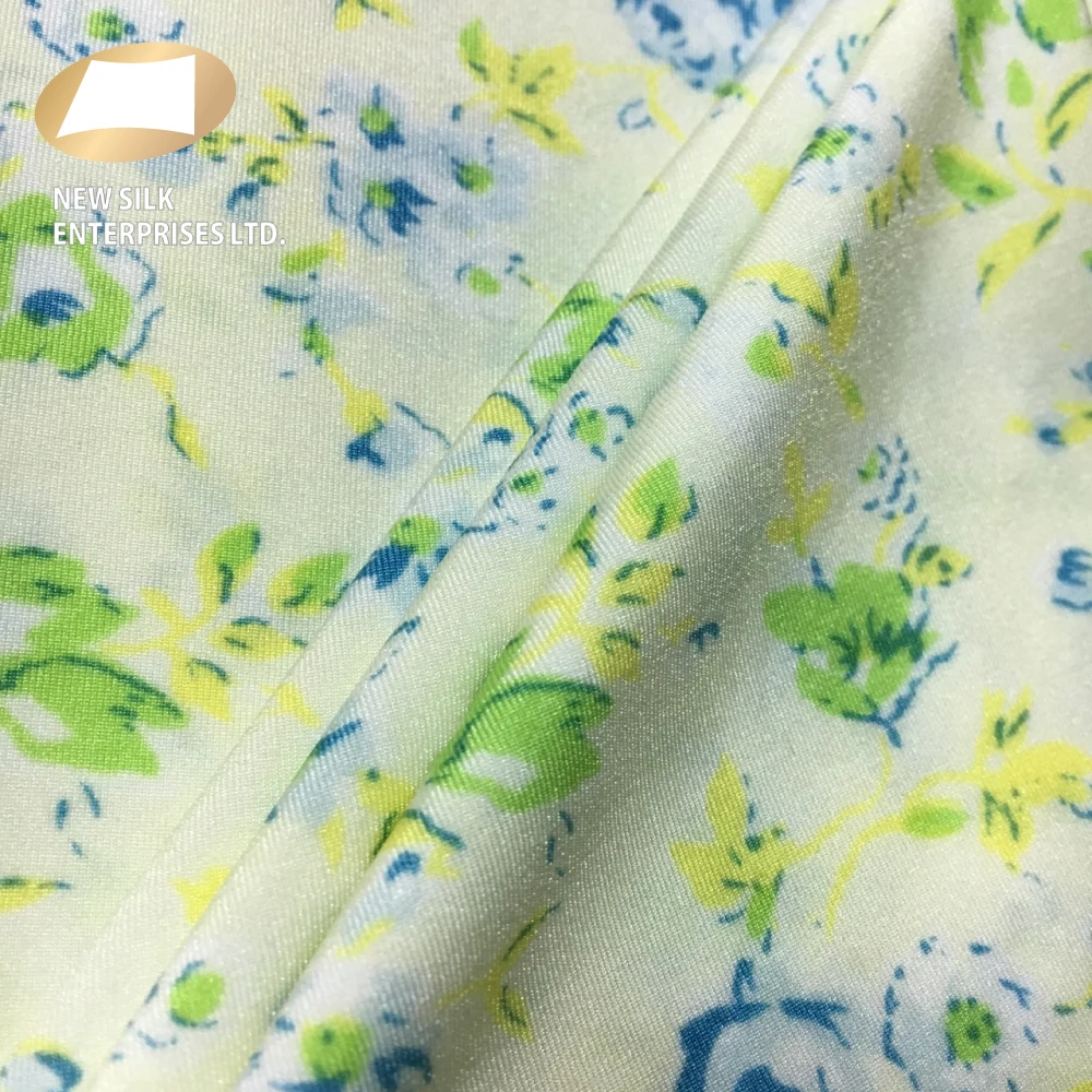  Dri fit flower print nylon lycra FDY elastic fabric for