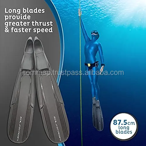 High Quality Short Size Carbon Fiber Spearfishing Blader Diving and Scuba Swimming Fins for Adults From France
