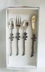 cutlery set of 4 spoon knife fork and baby spoon for home hotel and wedding parties
