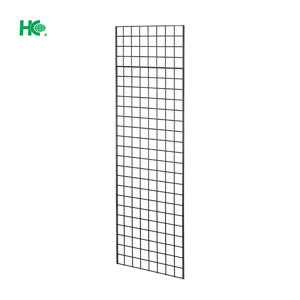 Black grid mesh metal wire advertising display rack
