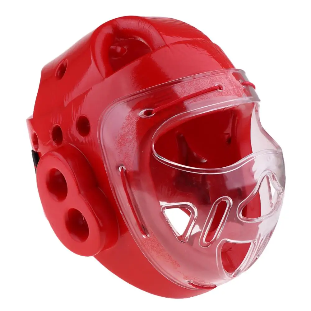 
Taekwondo Dipped Foam Sparring Head Guard Gear Double Mouth Guard 