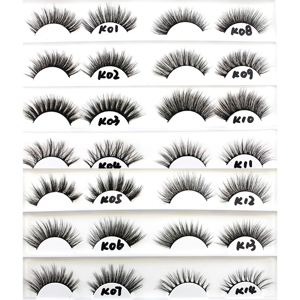 CrownLashes 3d faux mink fiber silk lashes custom logopestanas hair manufacturer mink lashes with packaging eyelashes
