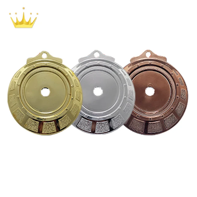 GOLD CHEAP PLASTIC MEDAL ROUND SIMPLE NICE FOR ANY EVENTS AND COMPETITION