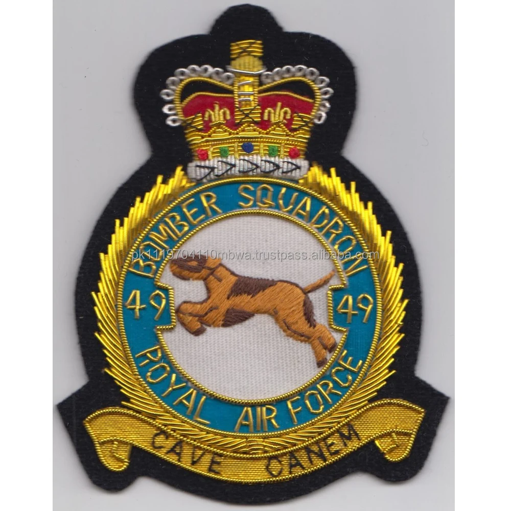 bomber RAF squadron embroidery badge/Royal Militry Hand made bulin wire emblem crest