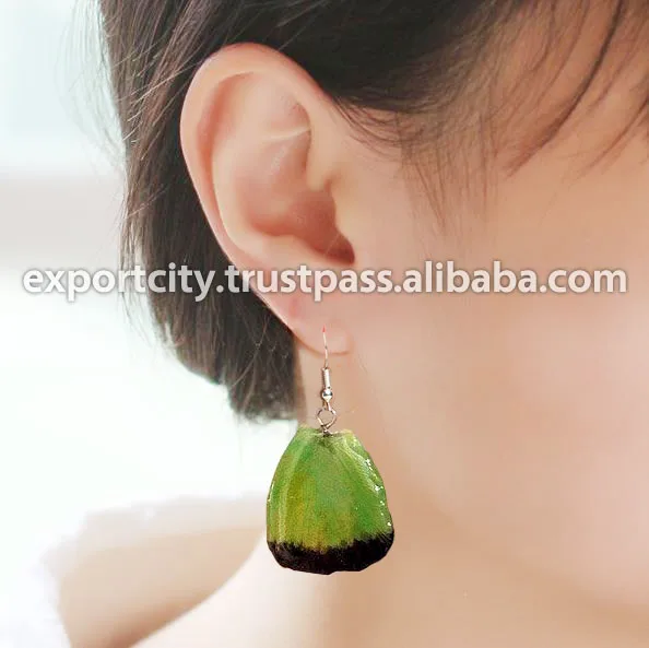 Real butterfly Wing in Resin Jewelry Earring for Fashion Jewelry, Wedding