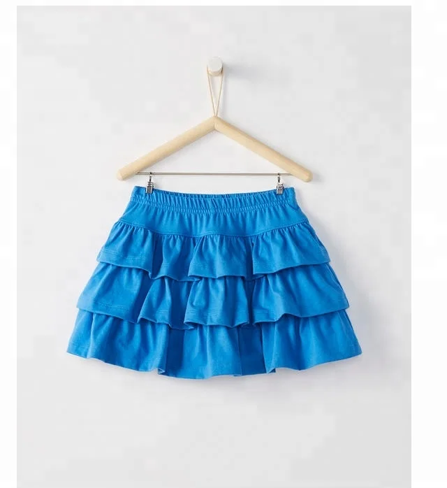 Girls tiered ruffle skirt Latest New Custom Graphic Cute Premium High Quality Trendy Arrival Design Embellished girl short-skirt