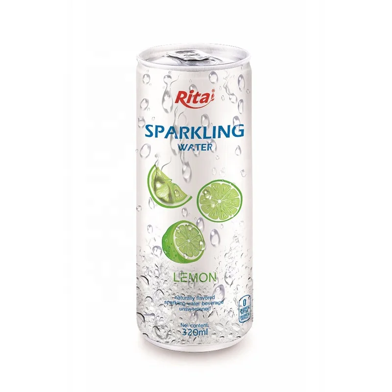 High Quality Free Sample OEM Production Rita Beverage  250ml Canned Lemon Flavored Sparkling Water