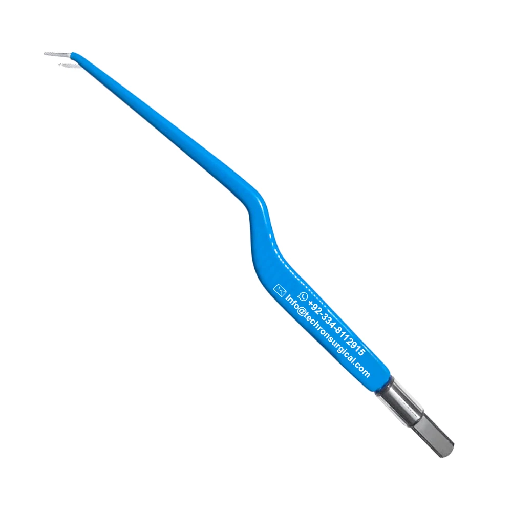 European Bayonet Angled Down Electro Insulated Bipolar Forceps 22cm Tip 1.5mm