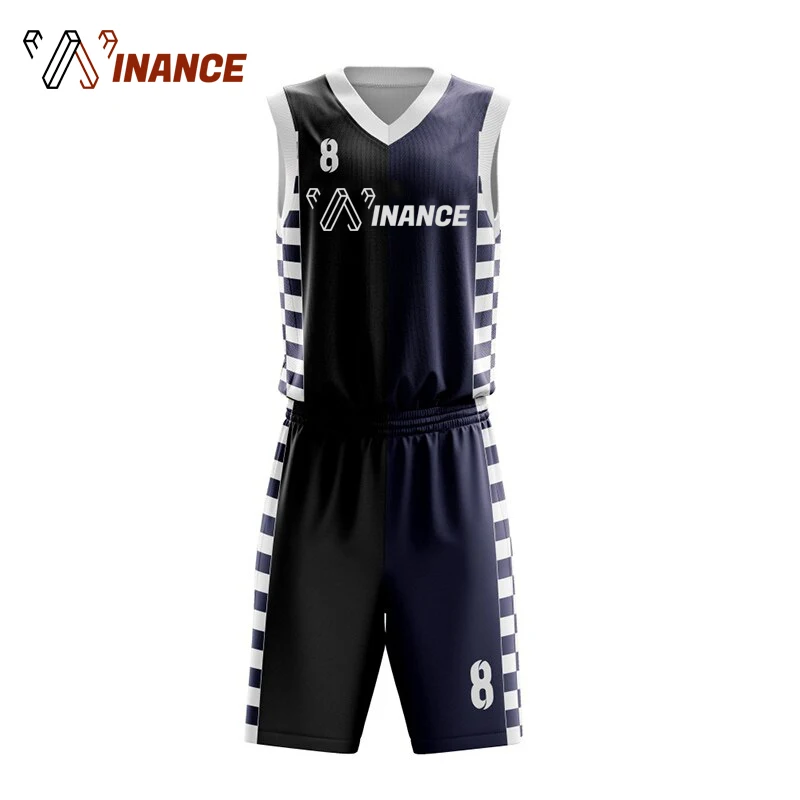 Wholesale Fully Customized 100% Polyester Reversible Basketball jersey Set