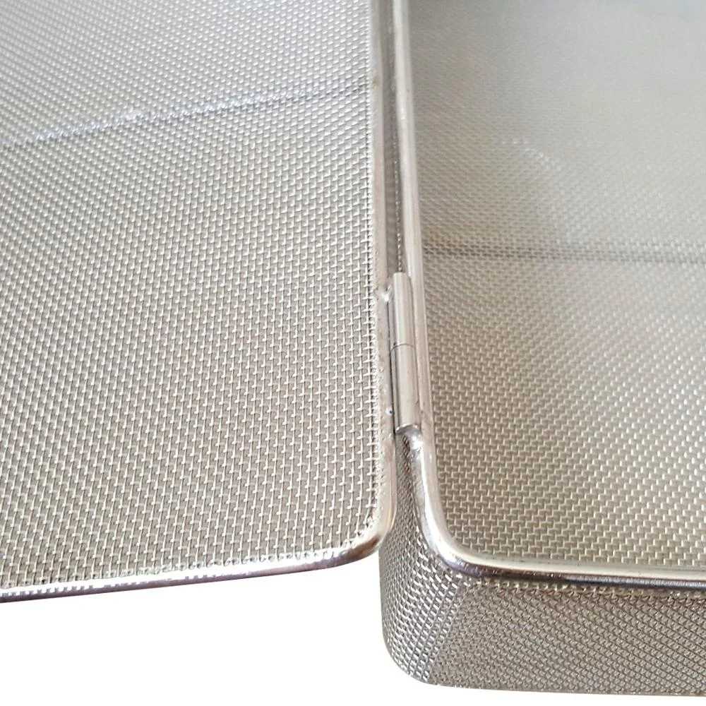 custom permanent stainless steel perforated fine wire mesh kitchen cooking round  basket