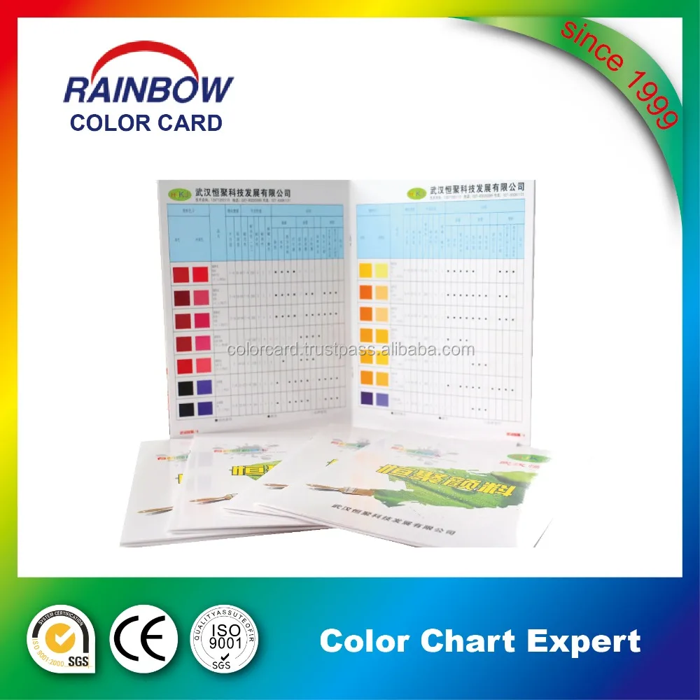 Customized Printed Decoration paint color card factory price OEM books