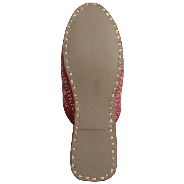 Women Handcrafted Ethnic Shoes Leather Kalamkari Footwear Khussa Indian Printed Jutti