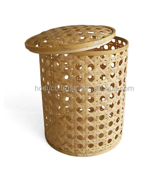 
Customized Colored Weaving Bamboo Box, Bamboo Bin 