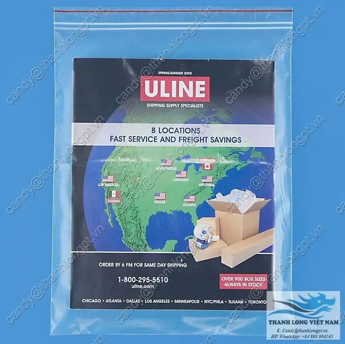 LDPE Plastic Custom printed zipper bags Vietnam
