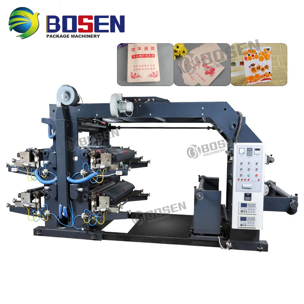 BSYT-6600 High Quality 6 Colour Printer Film Plastic Non Woven Flexo Printing Machine Price