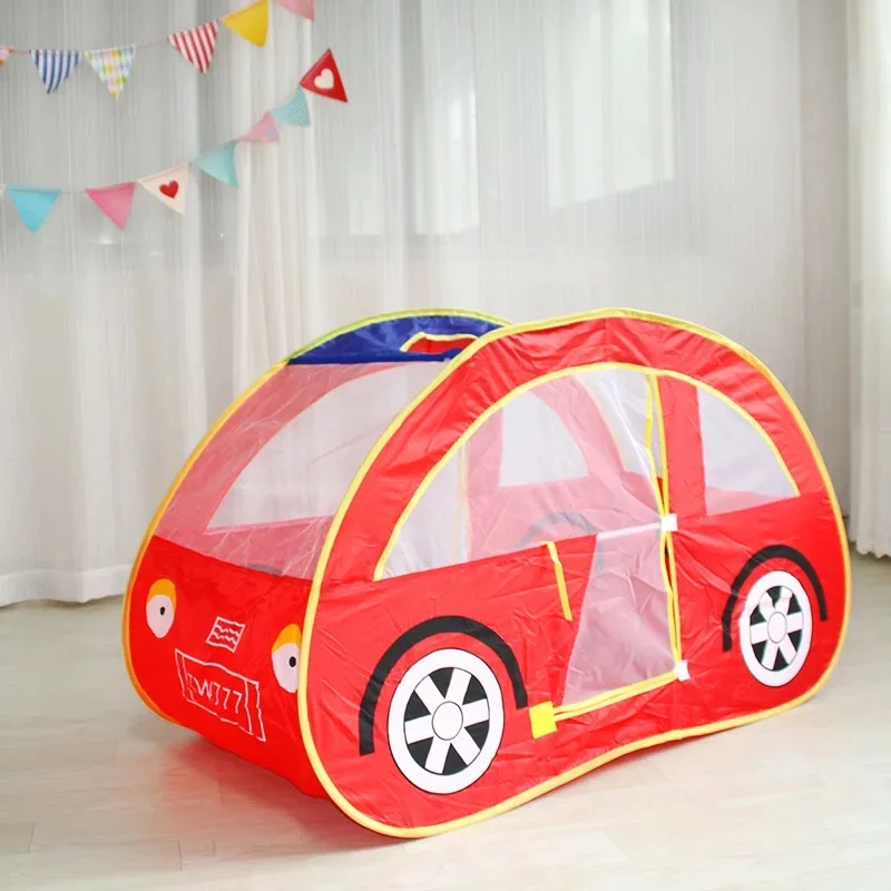Kids Play Tent  Car Play Tent Fire Truck Mini Driver Play House Indoor Outdoor Pop Up Tent