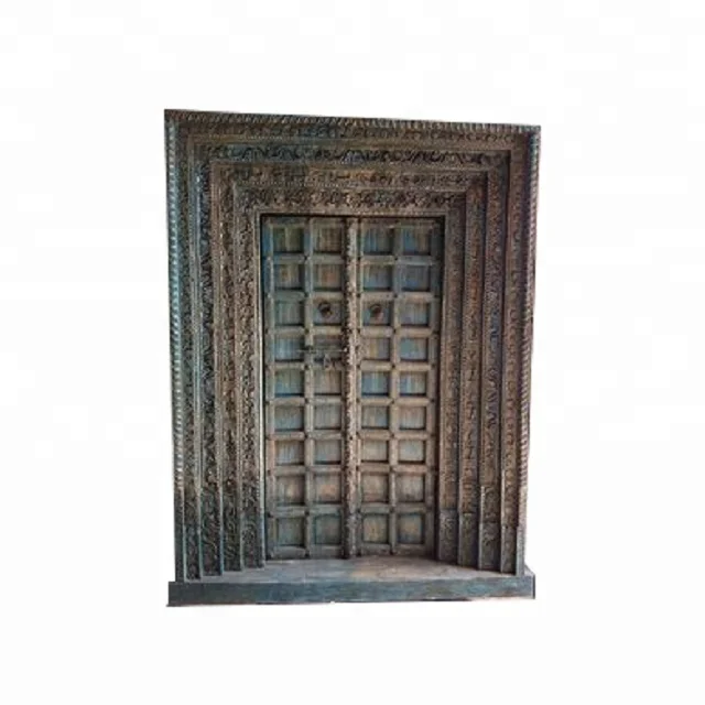 Vintage Hand Carved Old Wooden Doors Modern Design Waterproof Steel Stainless Steel Fiberglass Screen Netting Polymer Hotels