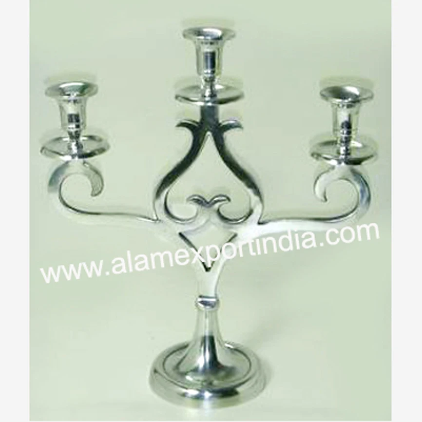 THREE ARMS CANDLE HOLDER, DECORATIVE CANDELABRA