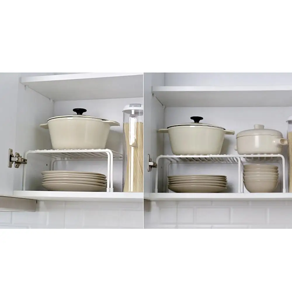 Desktop Storage Rack Iron Multifunction Scalable Counter Organizer Spices Shelf Holder for Living Room Bedroom Kitchen