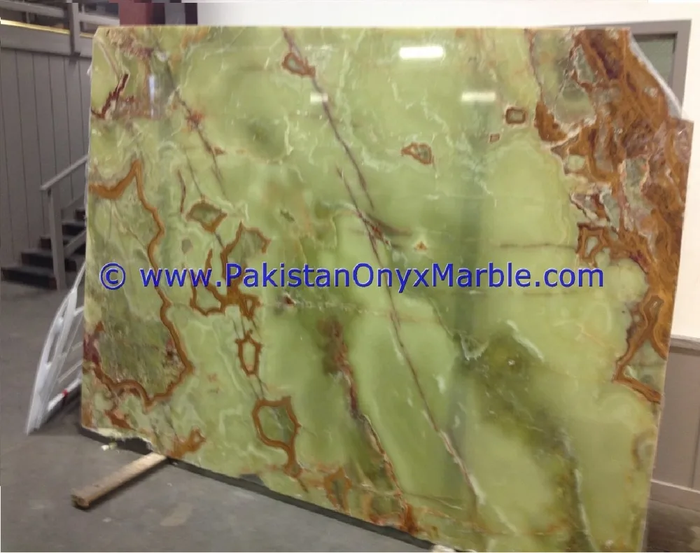 PAKISTANI GREEN ONYX SLABS COLLECTION FOR TABLE TOPS