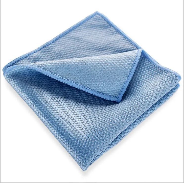 Diamond Microfiber Towel Fish Scale Cloth French Terry Kitchen Microfibre for Glass Cleaning Car Care