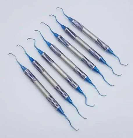 7 Pcs Gracey Curettes 1/2 to 13/14 Double Ended Dental Perio Silver Instruments / Set of 7 Pcs Periodontal Gracey Curettes Kit