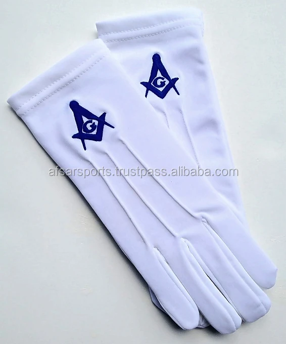 Blue Loge masonic Regalia Gloves