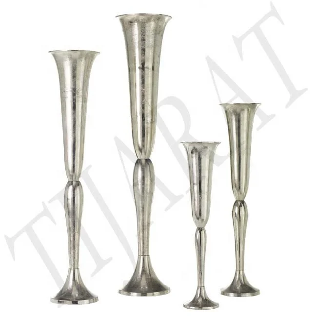 NEW LARGE SIZE METAL FLOWER VASE / FLOOR VASE TALL LUXURY ALUMINIUM VASE FOR WEDDING DECORATION HOTELS AND RESTAURANTS