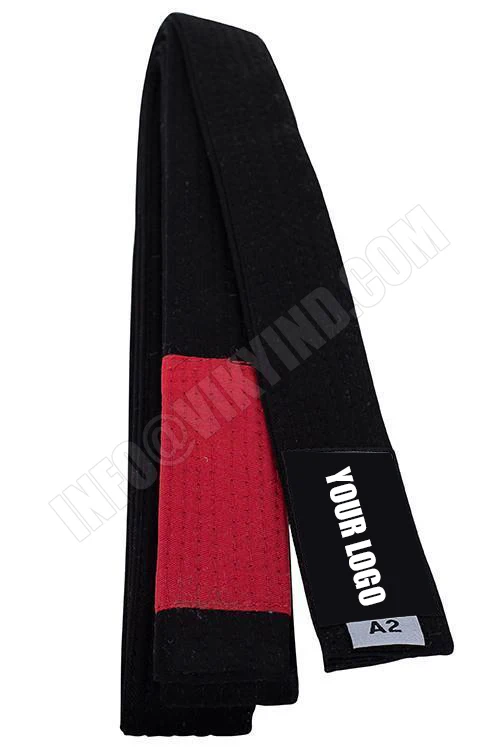 KARATE JUDO TAEKWONDO Customized Wholesale Bjj Gi jiu jitsu Gi Belt COLOURED COTTON BELT MARTIAL ARTS
