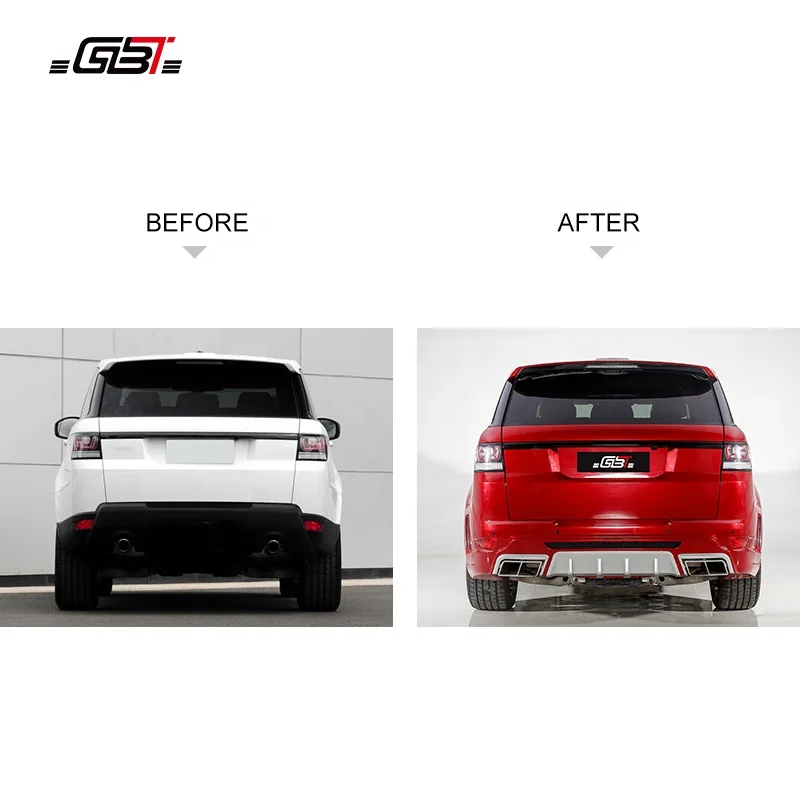 GBT body kits front rear bumper plate air-inlet grille DRL Case exhaust pipe for year 2014-2017 for Land Rover Range Rover SPORT