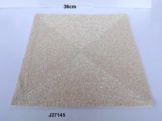 
Square Glass bead place mats in three colours other colours also available on order 