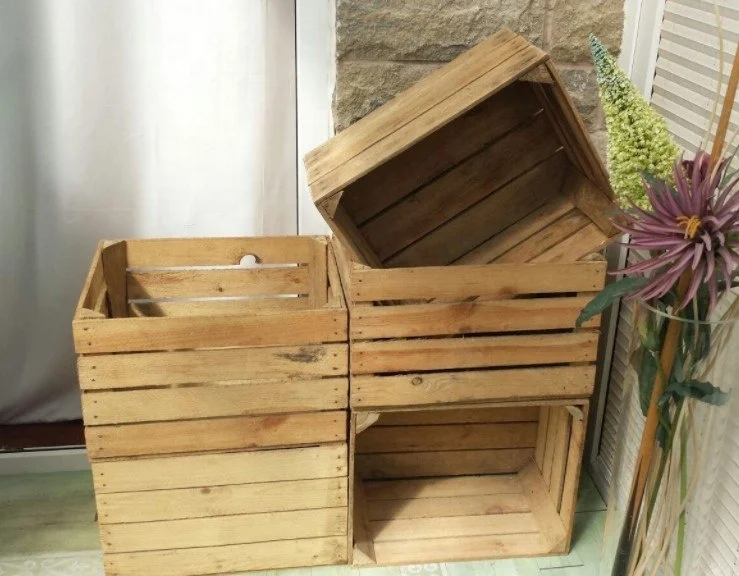 Beautiful Wooden Crates Storage Box Fruit Crates Box Shabby Chic