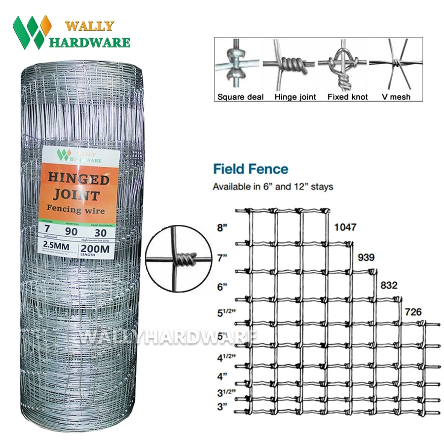 Razor Wire Fencing 100m Hinge Joint 7/90/30 Roll Sheep Goat Dog Rural Farm Mesh Fencing