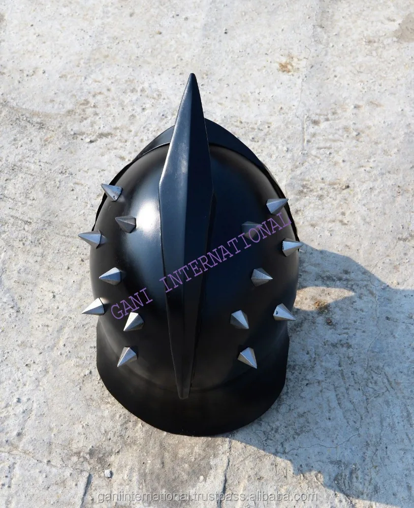 Gladiator Armour Helmet Medieval Armor Helmet Black Finish Role Play Costume Handicraft item