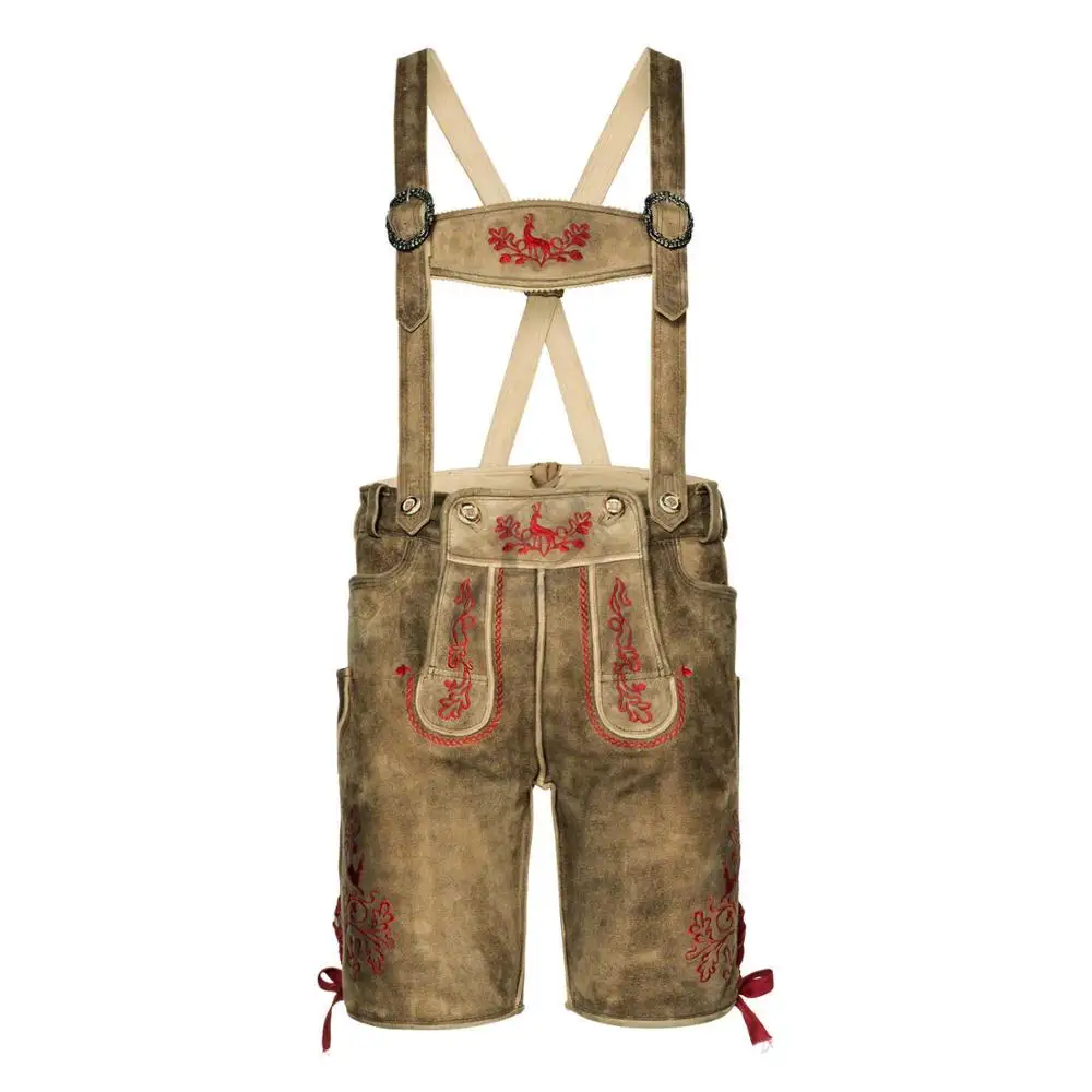 Carnival Men Munich Oktoberfest Costume Germany Bavarian Clubwear Top And Lederhosen Cosplay Halloween Fancy Party Dress