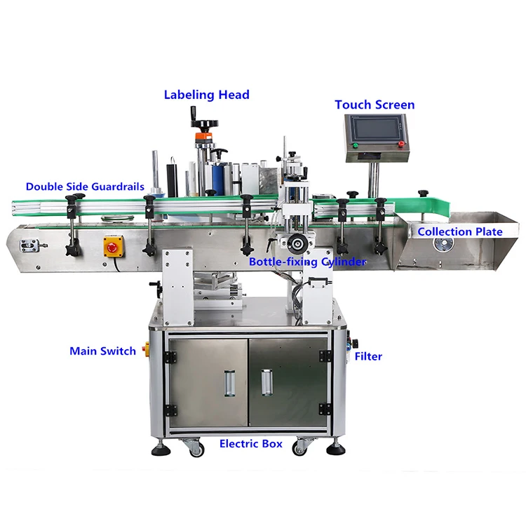 Top quality Automatic round bottle Labeling Machine for beer aluminum beverage cans plastic pail