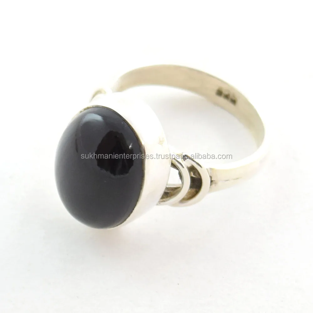 Black Onyx Gemstone 925 Sterling Silver Jewelry Ring (50032448676)