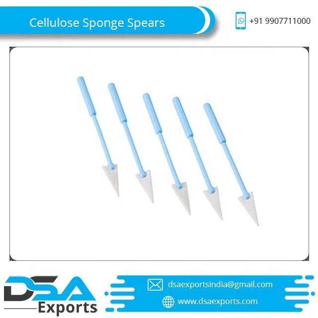 Customized Medical Surgical 100% Cotton Absorbent Surgical Cellulose Sponge Spears At Best Price