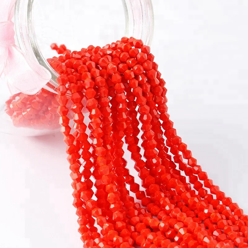 Fashion Accessories 2mm 3mm 4mm 6mm 8mm Bicone Crystal Bead Glass Bead