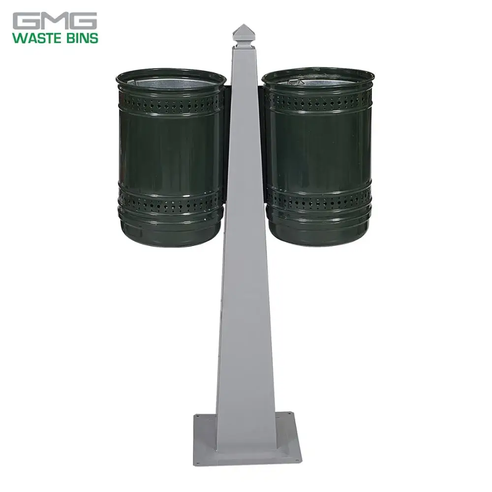 GMP 64 54LT or  64 LT Metallic Double Waste Bin Metallic