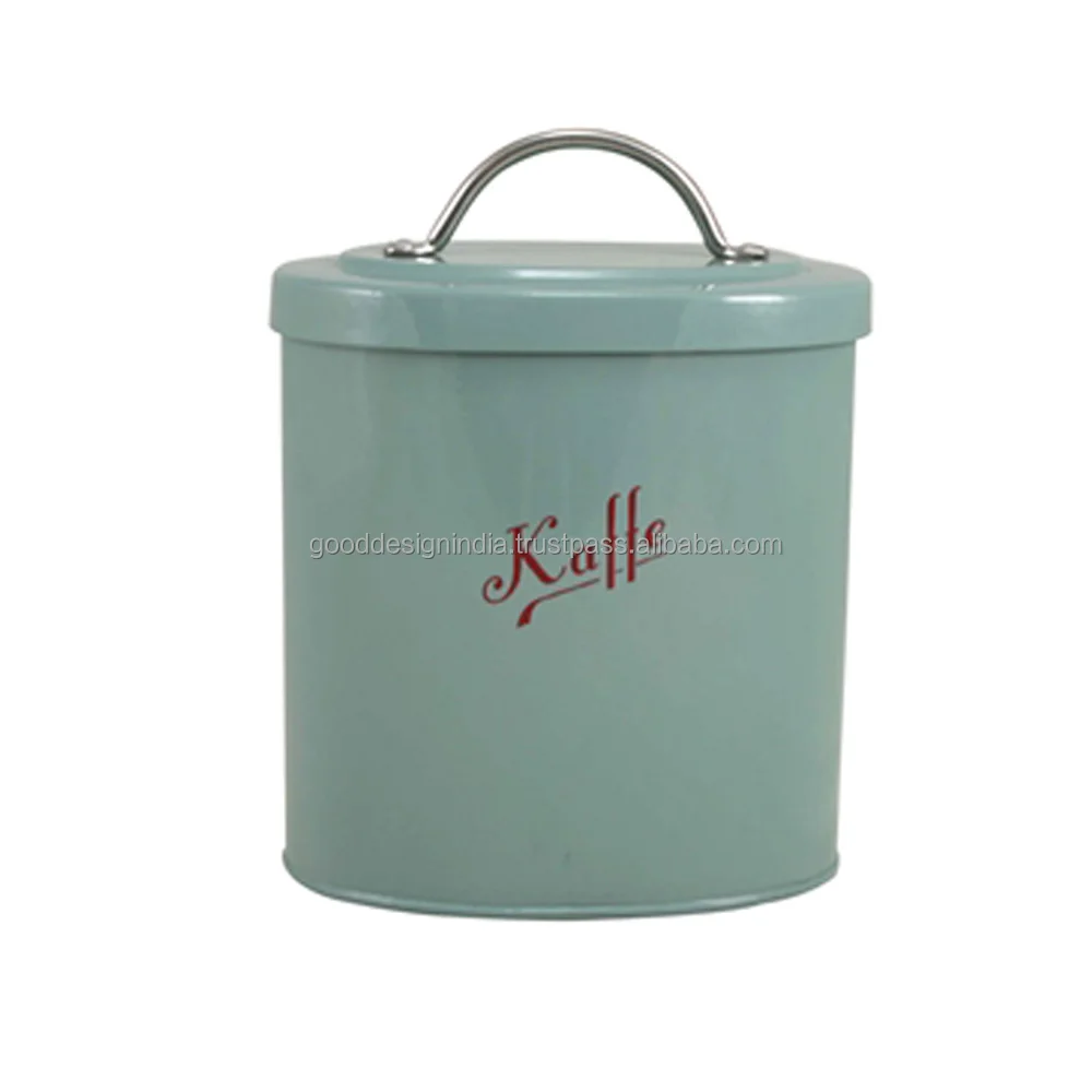 Home and Kitchen storage box, Small Iron storage canister for home and kitchen GD1907 Detergent storage container with Lid