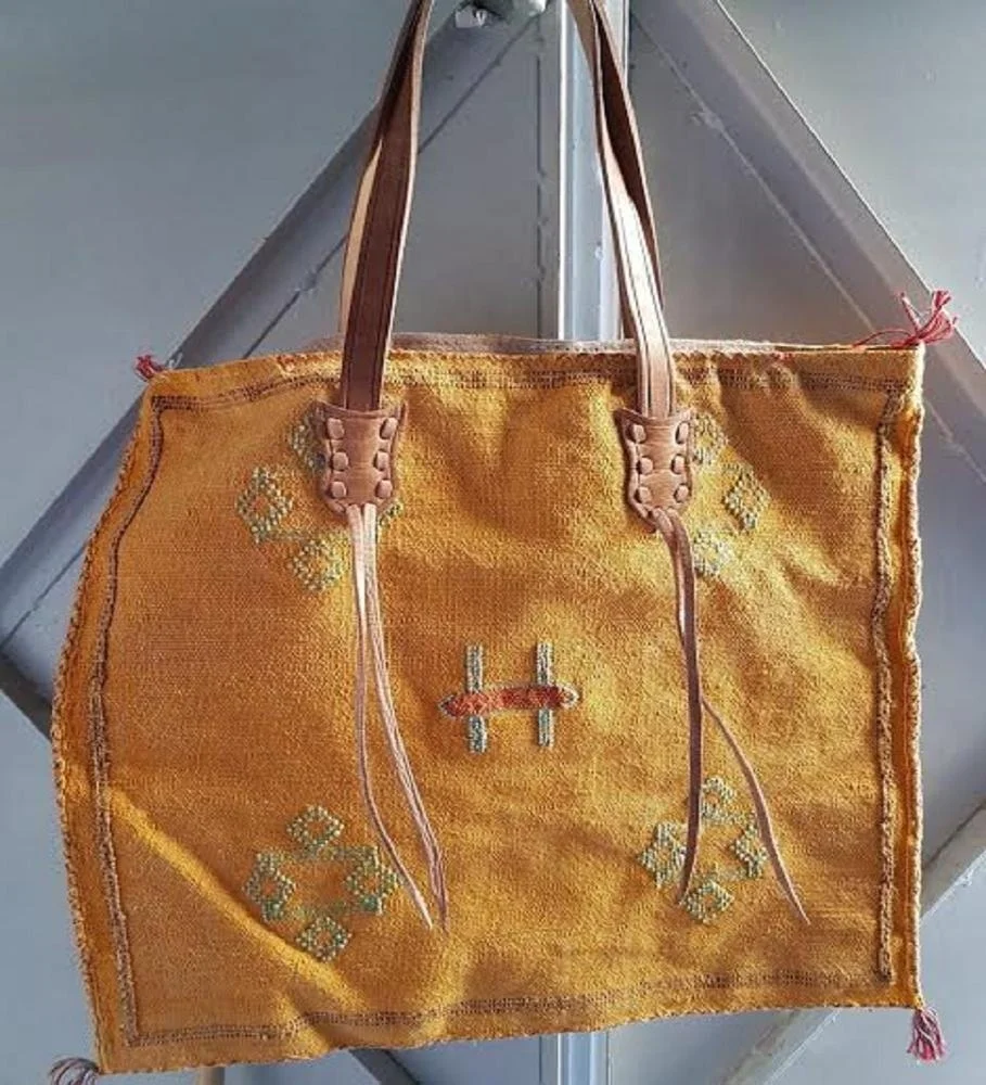 Handmade Moroccan Cactus Silk Shoulder bag