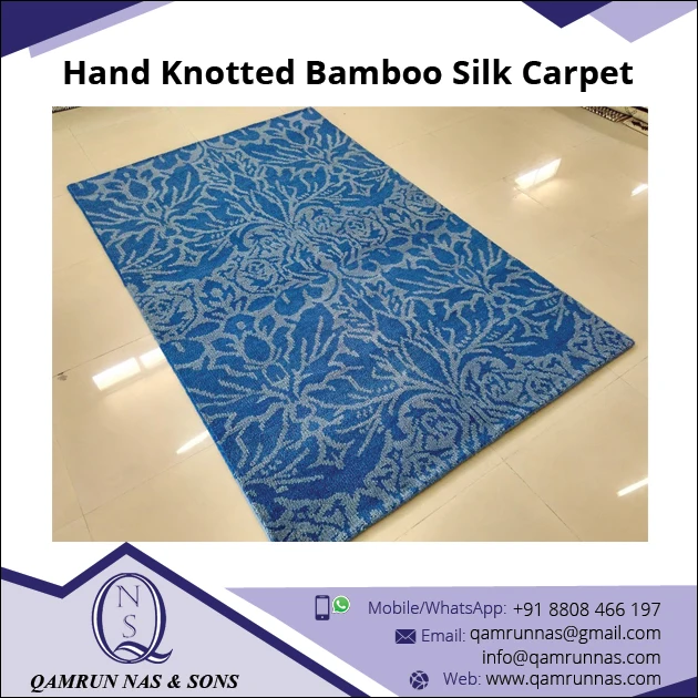 Wholesale Hot Selling Sleeping Bamboo Area Rug Floor Carpet Natural Bamboo Silk Carpet in stock